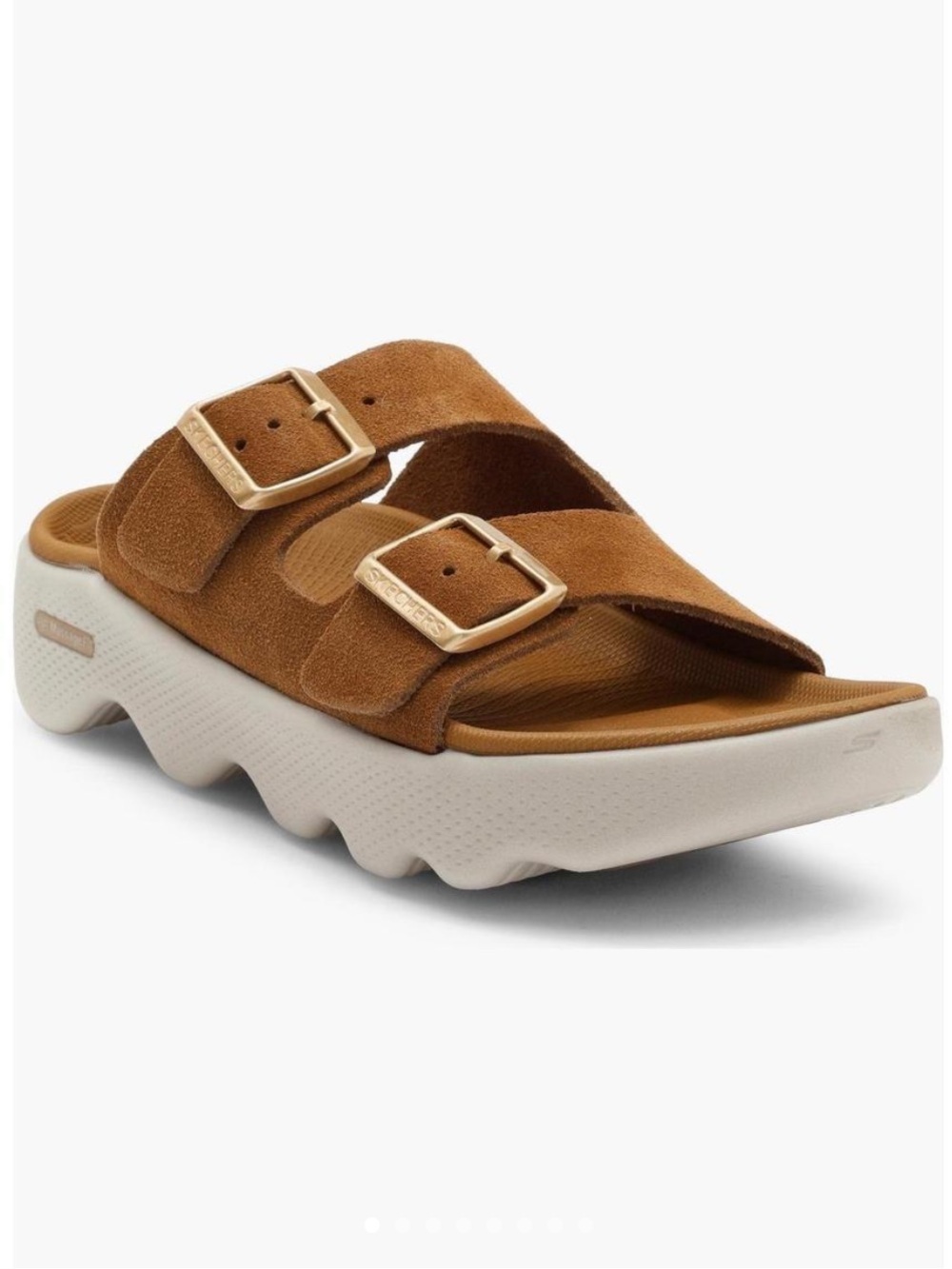 SKETCHERS Women’s On-the-go Massage Fit Revive Honey Walking Sandals, Sz 9, NWOB